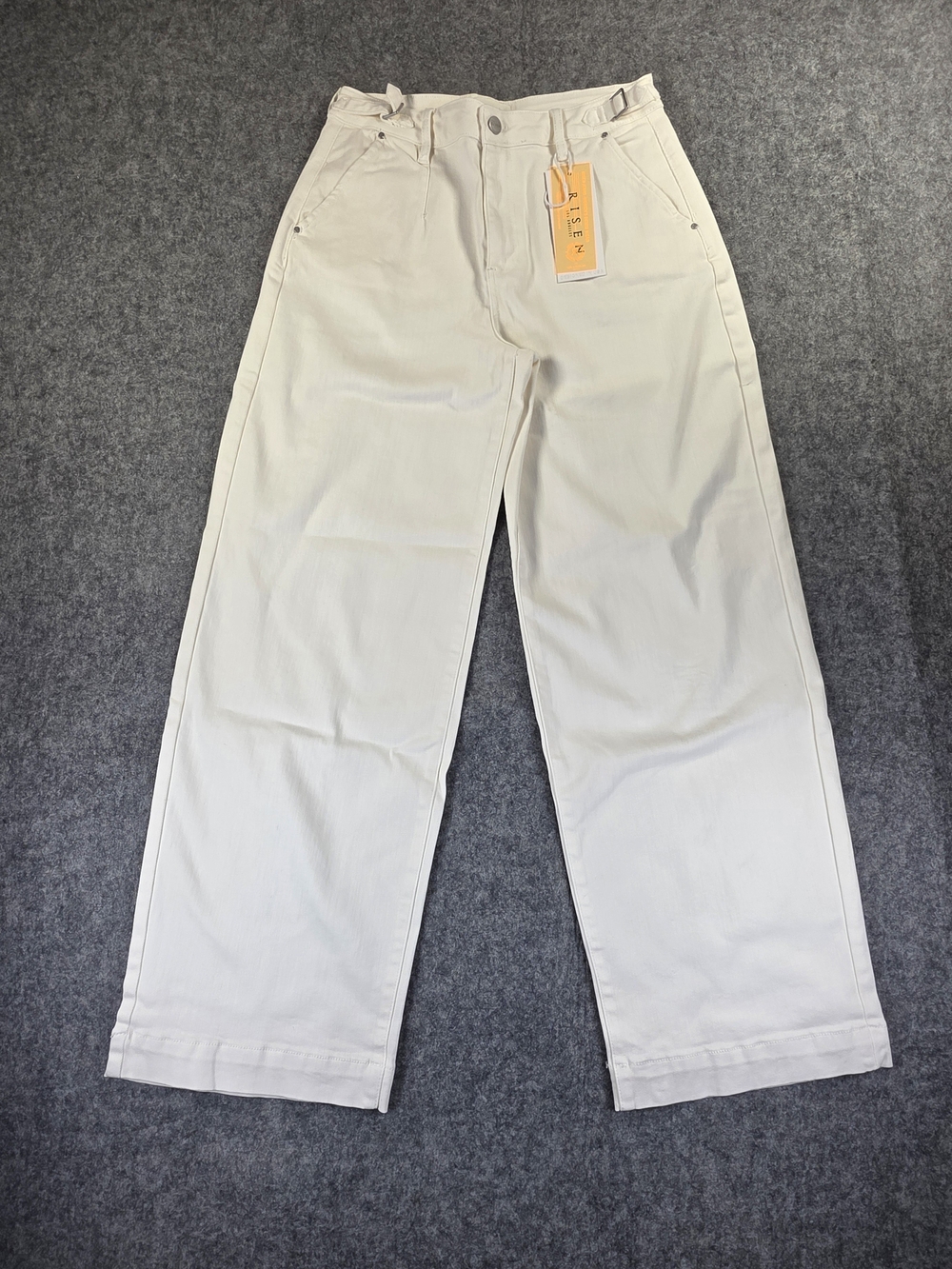 NWT Risen Jeans White High Rise Wide Leg Jeans Size 11/30